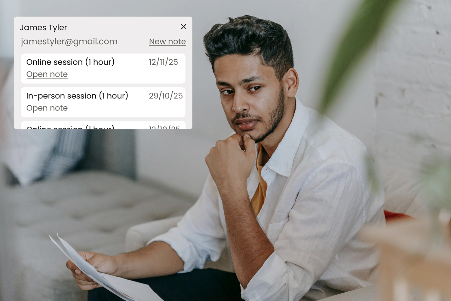 Person looking for a therapists